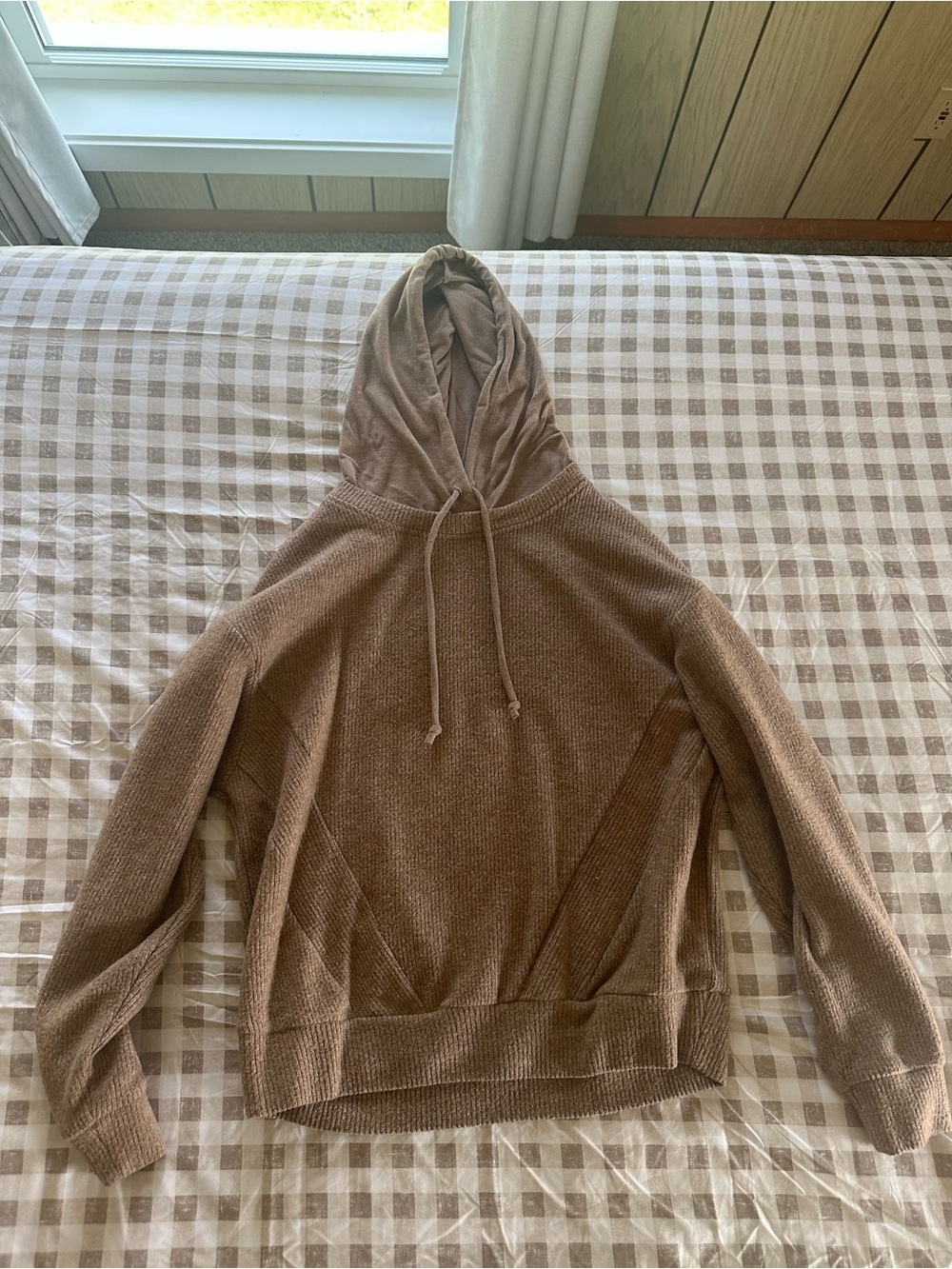URBAN Romantics Taupe Knit Hoodie Pullover